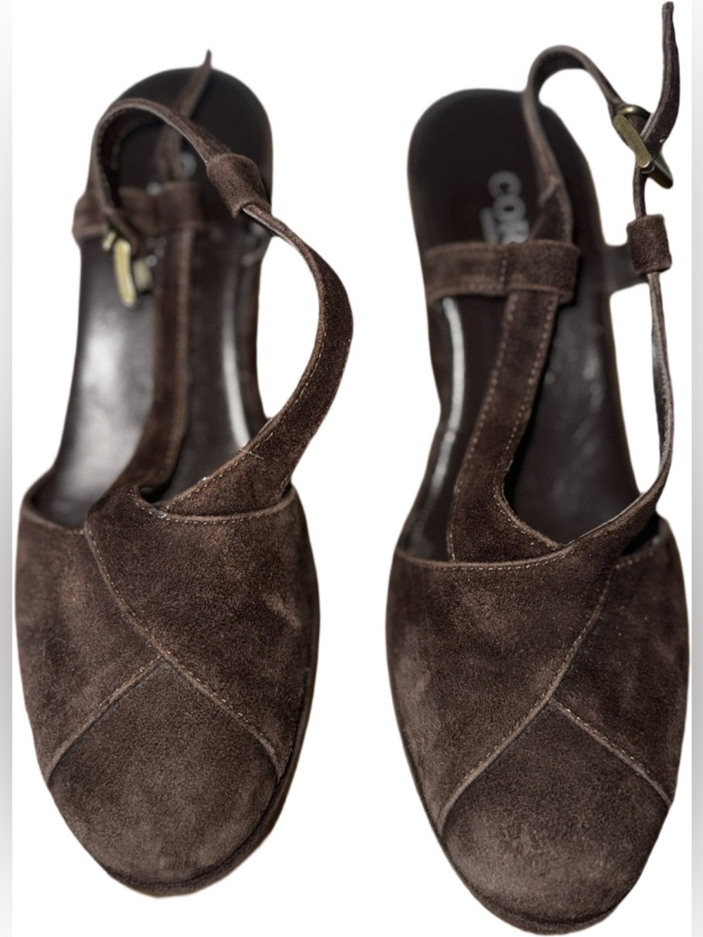 Cordani Brown Suede Closed-Toe Wedges Made in Italy 36